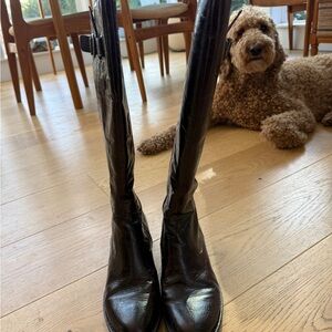 Born Burgundy Leather Zippered Boots size 8.5M